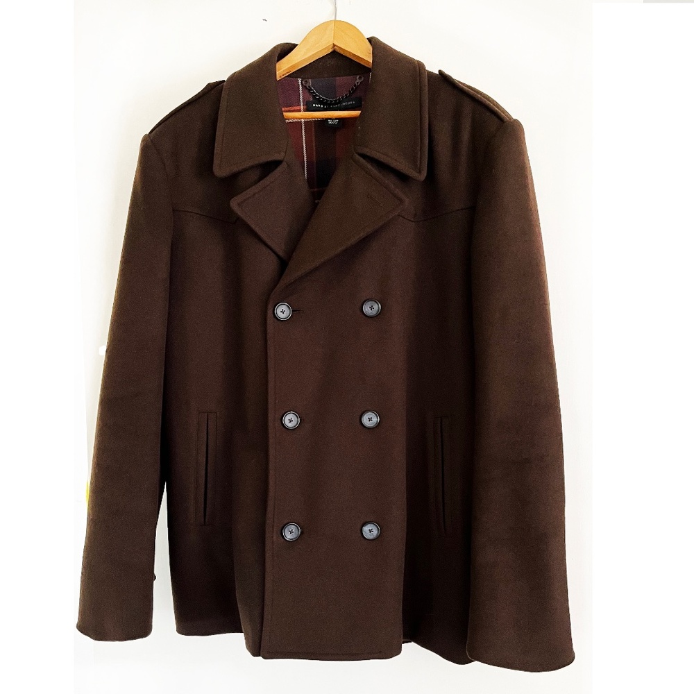 HEADED TO GOODWILL NEXT WEEK Marc Jacobs pea coat with plaid lining